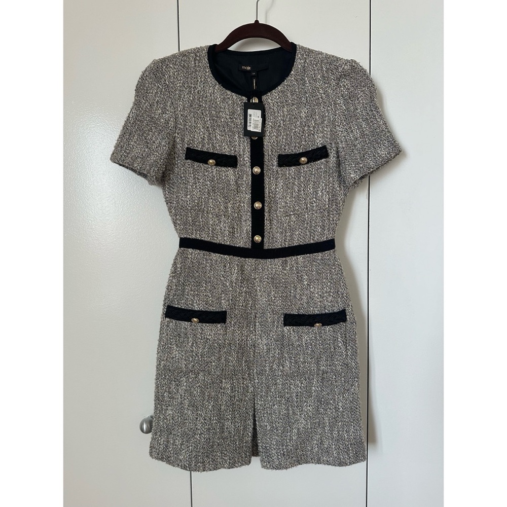 SOLD NWT Maje Tweed Dress FR34